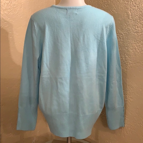 New Macy’s cozy yarn angel blue sweater $49 - Picture 6 of 15